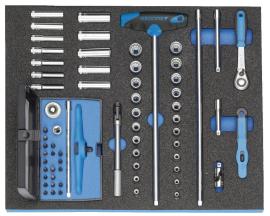 GEDORE 2005 CT2-D 20 Steckschlüssel-Sortiment 1/4" in Check-Tool-Modul, 67-teilig Produktbild