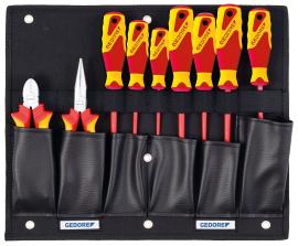 GEDORE 1100 W-002 VDE Werkzeugkarte mit VDE-Zangen/Schraubendreher-Sortiment Produktbild