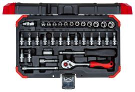 GEDORE R49003033 Steckschlüssel-Satz 1/4" 4-13mm 33-teilig Produktbild