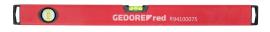 GEDORE R94100075 Wasserwaage 600mm 2x Libelle Aluminium Produktbild