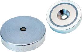 Neodym-Magnet-Flachgreifer mit Durchgangsbohrung und Ansenkung Produktbild