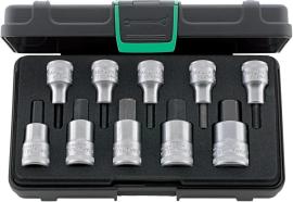 STAHLWILLE Schraubendrehereinsatz- Garnitur 1/2" 6-kant 4- 19mm 10-teilig Produktbild