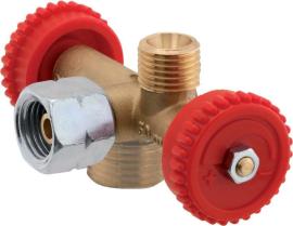 Doppelabzweigventil 09-706 R1/4" lks. GOK Produktbild
