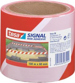 tesa Absperrband 100m:80mm, rot/weiss Produktbild
