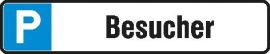 SAFETYMARKING Parkplatzschild 520x110mm Aluminium Besucher Produktbild