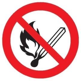 SAFETYMARKING Verbotsschild Feuer offenes Licht und Rauchen verboten Aluminium ø 200mm Produktbild