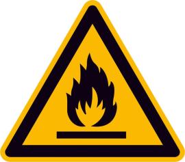 Warnschild, Warnung vor feuergefährlichen Stoffen Produktbild