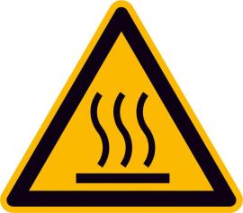 Warnschild, Warnung vor heißer Oberfläche Produktbild