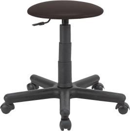 Drehhocker Goliath mit Rollen Sitzhöhe 395-530mm Kunstledersitz schwarz Produktbild