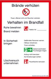 SAFETYMARKING Schild Brandschutzordnung B200xH300mm Kunststoff Produktbild