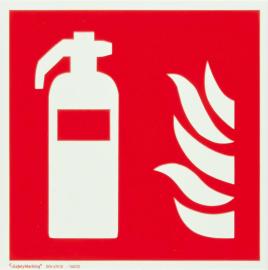 SAFETYMARKING Brandschutzzeichen F001 Feuerlöscher Folie 100x100mm Produktbild