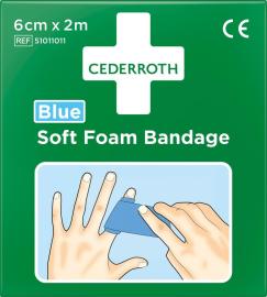 CEDERROTH Schaumbandage blau 6cmx2m 1 Stück Produktbild