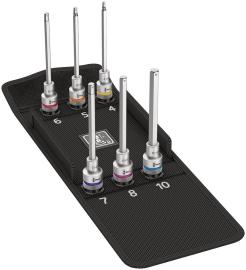 WERA Schraubendrehereins-atz-Garnitur 1/2" Haltef-unktion 6-kant lang 6-te-ilig Produktbild