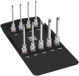 WERA Schraubendrehereins-atz-Garnitur 1/2" Haltef-unktion TX lang 9-teilig Produktbild