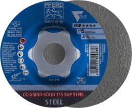 PFERD TOOLS CC-GRIND SOLID Schleifscheibe 125x22,23 mm COARSE Speziallinie SGP STEEL für Stahl Produktbild