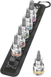 WERA Schraubendrehereins-atz-Garnitur 1/2" Haltef-unktion TX T25-55 6-teil-ig auf Textilgurt Produktbild