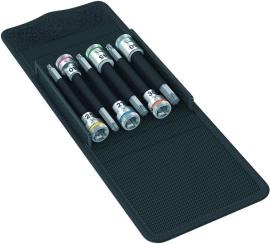 WERA Schraubendrehereins-atz-Garnitur 3/8" Haltef-unktion TX T25-50 lang 6-teilig Produktbild