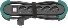 FORTIS Steckdosenleiste 5-fach 3m H05VV-F3G1,5 Aufrollhilfe und Haken Produktbild