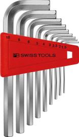 PB SWISS TOOLS Winkelschraubendrehersatz6-kant 1,5-10mm 9-teilig im Halter Produktbild