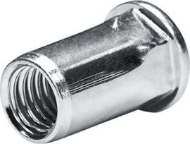 6-kant-Blindnietmutter, Flachrundkopf Produktbild