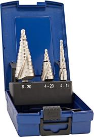 FORUM Stufenbohrer-Satz HSS spiralgenutet ø 4-12 4-20 6-30mm Produktbild