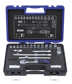 Steckschlüssel-Grt. 3/8" 22tlg. FORUM Produktbild