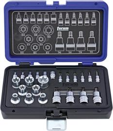 Schraubendreher-Einsatz-Garnitur 1/4+1/2" 24tlg. T FORUM Produktbild