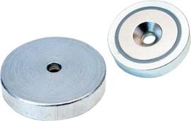 Neodym-Magnet-Flachgreifer mit Durchgangsbohrung und Ansenkung Produktbild