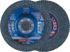 PFERD TOOLS POLIFAN CURVE Fächerscheibe PFR 125x22,23 mm Breite L Z40 SGP STEELOX für Stahl/Edelstahl (10) Produktbild