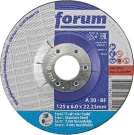 Schruppscheibe Stahl/INOX125 x 6 mm, T42 gekröpft FORUM Produktbild