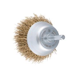 Topfbürste ungezopft TBU Ø50 mm Schaft-Ø6 mm vermessinter Stahl-Litzen-Draht-Ø0,25 mm Produktbild