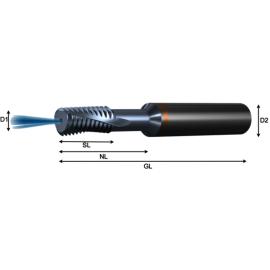 VARGUS Gewindefräser M4X0.7-3XD HCN Überlang 3xD Produktbild
