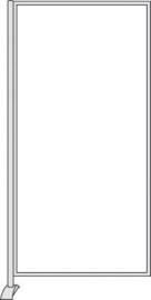 KERKMANN Stellwand Metropol B800xH1750mm Whiteboard Produktbild