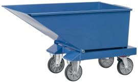 Muldenkipper 250l B713xT1359xH780 mm RAL 5007 Tragkraft 750kg mit Ablasshahn Produktbild