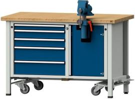 ANKE Montagewerkbank 703 V fahrbar RAL7035/5010 B1270xT700xH840mm Produktbild