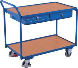VARIOFIT Tischwagen 250kg 1125x625x1010mm 2 Schubladen 2 Ladeflächen Produktbild