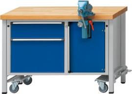 ANKE Montagewerkbank 701 V fahrbar RAL7035/5010 B1270xT700xH840mm Produktbild