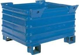 Stapelbehälter RAL5010 B1200xT1000xH650 mm Nutzlast 2t Auflast 8t u-förmige Füße Produktbild