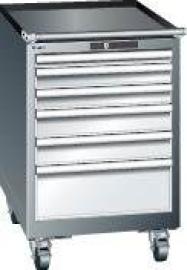 Schubladenschrank mit 6 Schubladen, fahrbar (Tiefe 572 mm) Produktbild