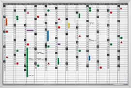 Jahresplaner 12x37 FelderAbm. 920 x 625 mm Magnetoplan Produktbild