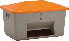 Streugutbehälter 1500 l B1840xT1430xH1040 mm mit Entnahmeöffnung grün/orange CEMO Produktbild