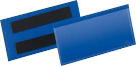 Etikettentasche B100xH38 mm blau, magnetisch VE 50 Stück Produktbild