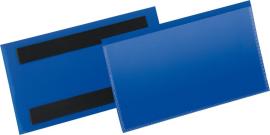 Etikettentasche B150xH67 mm blau, magnetisch VE 50 Stück Produktbild