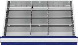 Metalleinteilung für Schubladen-Innenmaß 500 x 450 mm, 12 Fächer Produktbild