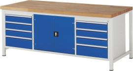 Werkbank B2000xT900 gr/bl8Sb.120+180,1Tür Produktbild