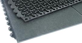 MILTEX Arbeitsplatzmatte YOGA SOLID BASIC schwarz B900xL900mm Produktbild
