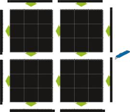 MILTEX Arbeitsplatzmatte YOGA SOLID SPARK schwarz B900xL900mm Produktbild