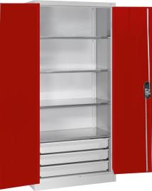 Großraum-Werkzeugschrank (RAL 7035/3003), 3 Schubladen unten Produktbild