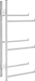 Anbauregal m.6 Traversen für Getränkekisten 1750x335x760RAL7035 Produktbild