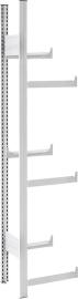 Anbauregal m.6 Traversen für Getränkekisten 1750x335x510RAL7035 Produktbild